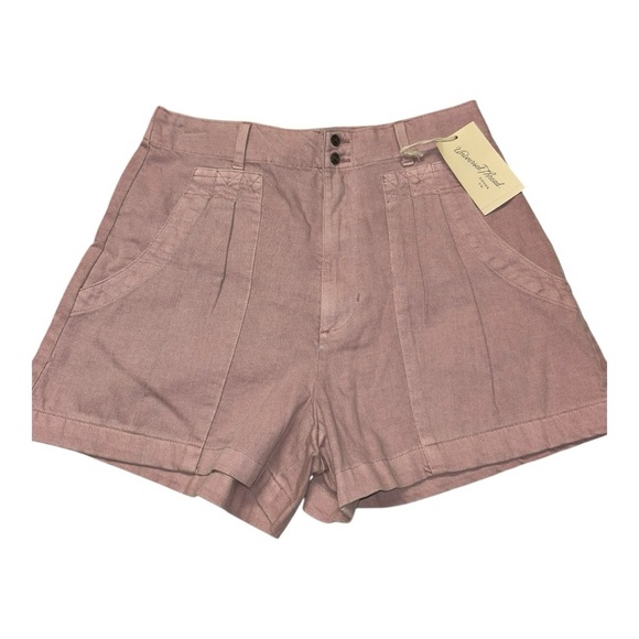 Dusty Pink High Waist Tailored Shorts - Picture 2 of 8